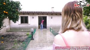 German petite 18yo teenie lesbians first time with stra