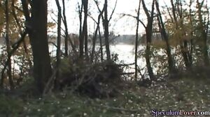 Speculum babe split open with toy after dildo fucking