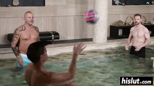 Eveline Dellai, Silvia Dellai- 3 Studs Enjoy A Poolside 2