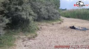 2 Guys caught german girl in public and pick up for thr