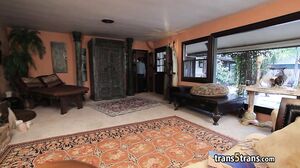 Horny latina tgirl fucks like wild