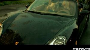 Cindy and Courtney Have Some Lesbian Fun While on a Roa