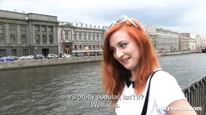 Redhead Eva Is a Model Who Turns Hardcore at the Photos