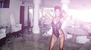 Sensual brunette fucked rough in soft BDSM