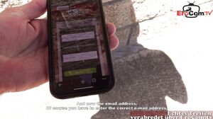 German Tourist public pick up mexican Latina at beach