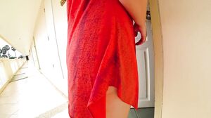 Fuck through Red Panties in Hotel Room