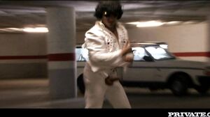 In a Parking Garage a Blindfolded Black Angelika Gets a