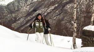 Gilda Roberts and Zafira Screw One Another in the Snow