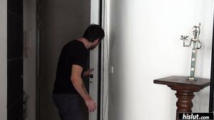 Mature starlet with tiny tits gets a massive facial after anal