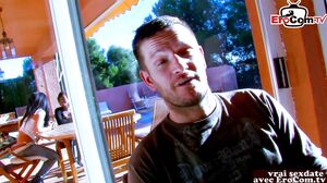 French ebony teens at amateur outdoor threesome ffm