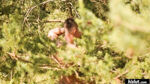 Amira C takes it from behind then watches him cum all over her ass