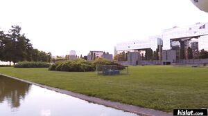 Helena Moeller's ass is still gaping open from anal as he cums on her clit