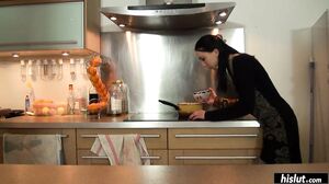 Lily Phoenix fucks two contractors and lets them stick it in her ass!