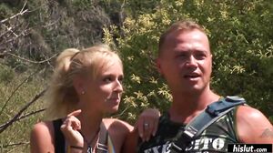 Faith swallows two loads after getting double penetrated