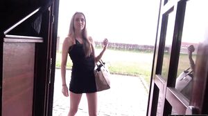 Nela Decker gets on top and rides his cock hard so his balls slap her ass!