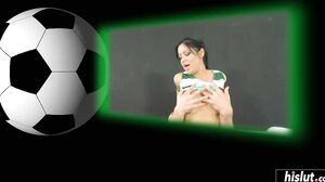 Angelica Heart bends over for some big soccer cock in her wet pussy