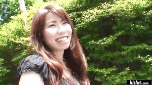 Rie Obata milks all that cum out of her stud and right into her twat