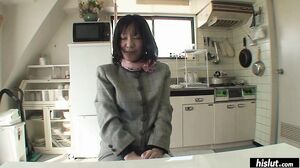 Kiyoe Majima is a stern Asian gran but this stud fucks the cum out of her