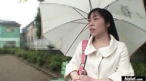 Fumiko Manaka cums hard on his cock then she's ready for her creampie!