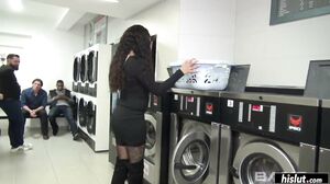 Valentina Bianco gets fucked at the laundromat while her clothes dry!