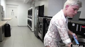 Valentina gets fucked on the folding table at the laundromat!