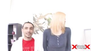 Nice Blonde Banged On Sofa