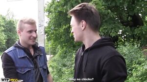 Two Guys Fuck Redhead Amateur