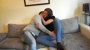 Couple In Action On Couch
