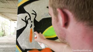 X-Angels - Sticky sperm paint on hot body