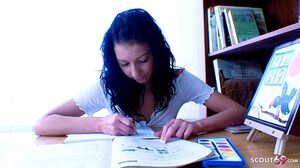 Cute Virgin Girl 18 seduce to Fuck by old Teacher in Cl