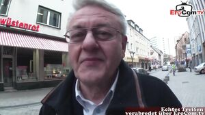 Old User Guy Helmut pick up german teen on street and f