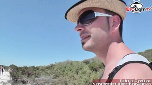 German blonde Student teen pick up in holiday and get a