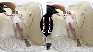 Vr180 video with busty teengirl Limona naked in the shower