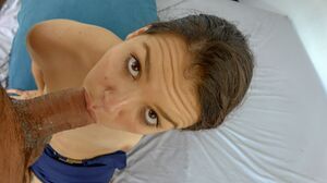 Doe Eyes Petite Colombian Tries Big Cock In her Throat