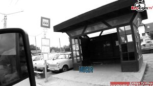 Brunette Milf get outdoor creampie threesome mmf