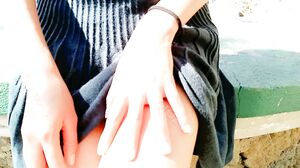 Sammy Corazon - Outside Upskirt No Panties