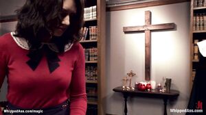 Coeds bound and whipped by MILF nun