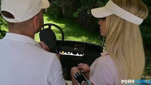 Golf Instructor Ass Fucks Horny Student Isabelle Deltore in Broad Daylight