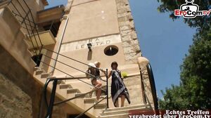 German Girls try first time lesbian games in mallorca h