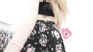 Blonde teen slut Baby Kxtten assfucked 5on1 with DP and