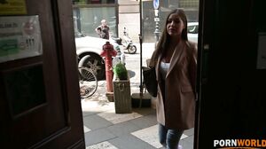 Busty MILF Angelica Trade Glass Dildo for Big Dick