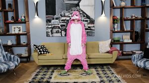 Funny babe Sweetie Plum and her first Triple Anal (4on1)! Hard penetration: TAP, TP, DAP, DVP, DPP, DP, Rimming NRX089