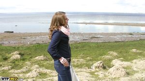 Passionate first date sex on a beach in HD