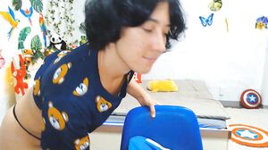 Hot Japanese slut Ingrid pounds bubble ass in cowgirl p