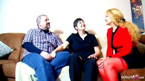 Real old German Couple talk to First Threesome Sex by B