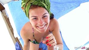 Real German Amateur Couple Fuck at the Beach Pavilion o