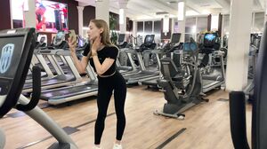 CaliforniaBabe - Quick Fuck In The Gym. Risky Public Se