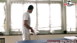 German small tits brunette teen seduced at sex massage