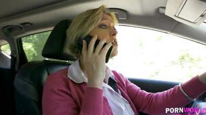 Busty MILF Dee Williams Gets Fucked, Eats Ass, and Swallows Cum to Pay for Car Crash GP2496