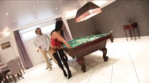 Threesome Delights - Brunette hair babe gets both her h